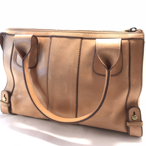 Fossil Vintage Re-Issue Camel Leather Satchel - Picture 4 of 7